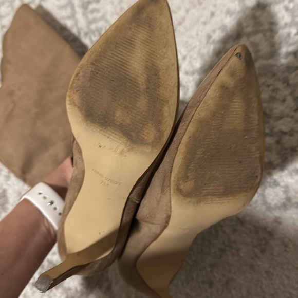 None west tan suede fall winter Brown High Heel Knee-High Boots 7 - Picture 4 of 7